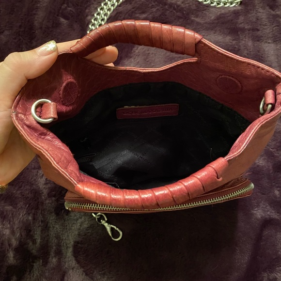 BCBGmaxazria 100% Leather Clutch with chain strap - Picture 7 of 16
